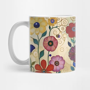 Gustav Klimt's Floral Harmony: Inspired Floral Pattern Mug